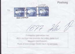 Denmark Regning Manglende Porto Bill TAXE Postage Due Guinea Line Cds. LYSTRUP POSTHUS 1994 Postsag 3-Stripe Cz. Slania - Lettres & Documents