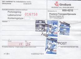 Denmark Regning Manglende Porto Bill TAXE Postage Due Line Cds. HERNING POSTKONTOR 1994 Postsag Comics Cartoon - Briefe U. Dokumente