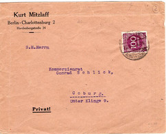 53629 - Deutsches Reich - 1923 - 100M EF A Bf BERLIN -> Coburg - Cartas & Documentos