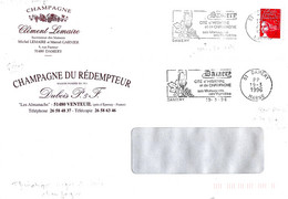 Empreintes Secap Du Type II De 51 Damery 2 Enveloppes Commerciales Dont Une Est Avec PP à La Place De L'heure - Covers & Documents