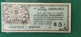 STATI UNITI 5 DOLLARs Serie 461 COPY - 1946 - Serie 461