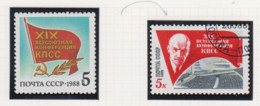 Sowjet-Unie USSR Jaar 1988 Michel-nr. 5837 **+5838 Gestempeld - Andere & Zonder Classificatie