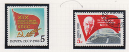 Sowjet-Unie USSR Jaar 1988 Michel-nr. 5837 **+5838 Gestempeld - Altri & Non Classificati