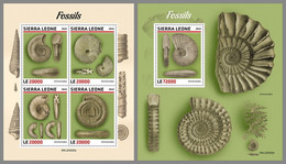 SIERRA LEONE 2022 MNH Fossils Fossilien Fossiles M/S+S/S - OFFICIAL ISSUE - DHQ2229 - Fósiles