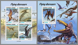 SIERRA LEONE 2022 MNH Flying Dinosaurs Flugsaurier Dinosaures Volants M/S+S/S - OFFICIAL ISSUE - DHQ2229 - Prehistorisch