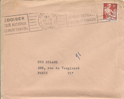 France , 1957 Reaper 6 F , Paris Rue Du Four Postmark , Ema - 1957-1959 Mäherin