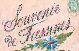 Fressines * Souvenir Du Village * Cpa Fantaisie Fleurs Peinte à La Main - Autres & Non Classés