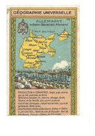 Chromo Europe Allemagne Géographie Universelle Pub: Chocolat LOUIT 95x62 Trace De Colle Dos Bien - Louit