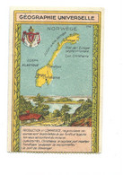 Chromo Europe Norvege Géographie Universelle Pub: Chocolat LOUIT 95x62 Trace De Colle Dos Bien - Louit
