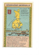 Chromo Europe Finlande Géographie Universelle Pub: Chocolat LOUIT 95x62 Trace De Colle Dos Bien - Louit