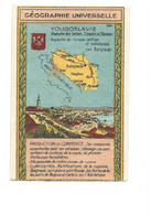 Chromo Europe Yougoslavie Géographie Universelle Pub: Chocolat LOUIT 95x62 Trace De Colle Dos Bien - Louit