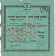 GOUVERNEMENT IMPERIAL OTTOMAN - Emprunt 4% 1902 - Etat D'usage (voir Scan) - M - O