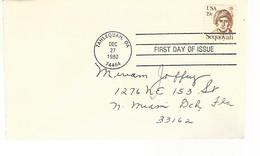 55805 ) USA Tahlequah Postmark 1980 First Day FDC  Sealed Envelope - Cartas
