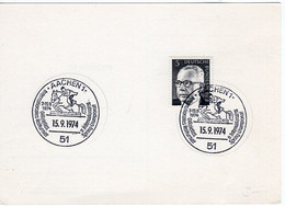 53702 - Bund - 1974 - 5Pfg Heinemann EF A Kte SoStpl AACHEN - INTERNATIONALES REITTURNIER - Ippica