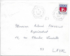 ILLE ET VILAINE 35  -  VITRE  -  CACHET POSTE AUTOMOBILE RURALE G 7 -  CP N° 10 -  AQUITAINE  -  BELLE FRAPPE -  1967 - Manual Postmarks