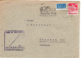 53709 - Bund - 1951 - 20Pfg Bauten EF A Bf WUERZBURG - ... MOZART-FEST ... -> Muenchen - Musique