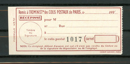 Z10-23 France Colis Postaux De Paris Pour Paris N° 157 (2ème Colonne) à 10 % De La Côte !!! - Altri & Non Classificati