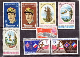 Nouvelles Hébrides 282/283,286/288,  292, 294/295 Neuf Avec Trace De Charnière* TB MNH Cote 18.25 - Ungebraucht