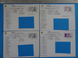 ** Lot De 4 ENTIERS ** Programme Philaposte 2010, 2011, 2014 - Prêts-à-poster:Stamped On Demand & Semi-official Overprinting (1995-...)