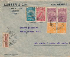 COVER 1934  VIA AEREA   ARACAJU TO SAO PAULO         2 SCANS - Aéreo