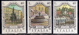 ITALIA REPUBBLICA ITALY REPUBLIC 1974 FONTANE FOUNTAINS MAGGIORE NETTUNO OCEANO SERIE COMPLETA COMPLETE SET MNH - 1971-80:  Nuovi