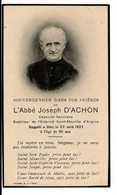 Faire Part De Décès Abbé Joseph D'ACHON Angers (49) Memento Mori - Andachtsbilder