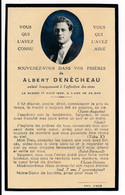 Faire Part De Décès Albert Denécheau 23 Ans  Memento Mori - Andachtsbilder