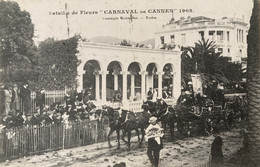 Cannes - Bataille De Fleurs - Carnaval De 1908 - Char Attelage - Mi Carême - Cannes