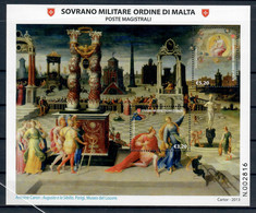 SMOM SOVRANO MILITARE ORDINE DI MALTA 2013 - MUSEO LOUVRE CARON - FOGLIETTO - MNH/** - Malte (Ordre De)