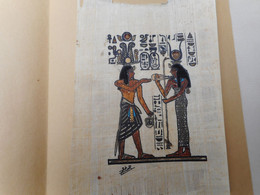 EGYPTISCHE TEKENING OP PAPYRUSPAPIER (MET CERTIFICAAT) - Arte Oriental