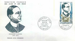 AFARS Et ISSAS < 1er JOUR Du N° 98 Du 22-03-1974 - Guglielmo Marconi Physicien Italien Ondes Hertziennes - Covers & Documents