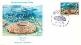 POLYNESIE < 1er JOUR Du PA N° 138 - CORAUX - Storia Postale