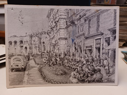 Cartolina Caffè Strega Via Veneto 175 Roma 1960 , Disegno - Bar, Alberghi & Ristoranti