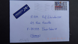 LETTRE Pour La FRANCE Vignette VACHE 100 Ct OBL.MEC.14 III 02 LEIDS.. - Storia Postale