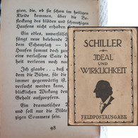 Allemagne 1942. Livret De Franchise Militaire. Schiller, Médecin, Dramaturge, Florilège De Citations Et D'aphorismes. - Ecrivains