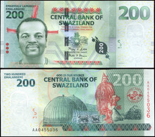 Swaziland 200 Emalangeni. 06.09.2010 (2011) Hybrid Unc. Banknote Cat# P.40a - Swaziland