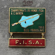 Badge Pin ZN011887 - Rowing Kayak Canoe Yugoslavia Slovenia Bled World Championship 1966 FISA - Rowing