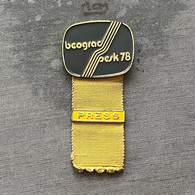 Badge Pin ZN011893 - Rowing Kayak Canoe Yugoslavia Serbia Belgrade Beograd World Championship 1978 PRESS - Aviron