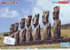 Carte CHILE Reliée (23) Statues Moai ILE DE PAQUES - EASTER ISLAND *Card CHILI  Related - Japan - Paisajes