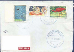 BRAZIL POSTAL USED AIRMAIL COVER TO PAKISTAN ANIMAL ANIMALS - Aéreo