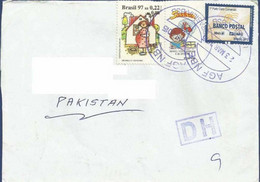 BRAZIL POSTAL USED AIRMAIL COVER TO PAKISTAN - Aéreo