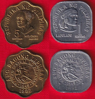 Philippines Set Of 2 Coins: 1 - 5 Sentimos 1982 Km#224;225 UNC - Philippines