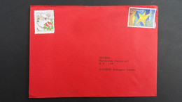 LETTRE Pour La FRANCE TP 1992 14F OBL.MEC.22 12 92 LUXEMBOURG 1 + VIGNETTE AMERICAN LUNG ASSOCIATION SEASON'S GREATINGS - Brieven En Documenten