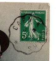 1912--cachet Ambulant " CAEN à FLERS " Sur CPA Colorisée "Le Gigot D'Aunay"..éd Jeanne........à Saisir - Posta Ferroviaria