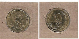 2017 Chile Moneda De $10 Dorada 1v. - Chile