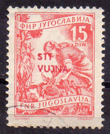 SLOVENIA - ITALY - TRIESTE - VUJNA - ZONE B - ERROR - 79/I - USATO + TRATTINO - 1954 - Used