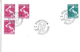Sweden 1967  World Table Tennis Championships, Stockholm, Table Tennis Player, Mi 578-579, FDC - Maximum Cards & Covers