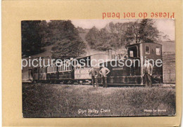 GLYN VALLEY TRAIN NICE OLD B/W POSTCARD BY BURNS GLYN CHIRK WALES - Denbighshire