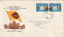 Malaysia Negri Sembilan 1961 FDC Mailed - Negri Sembilan