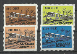 DENMARK Dänemark Railway Packet Stamps Eisenbahn Paketmarken Lolland MNH - Colis Postaux